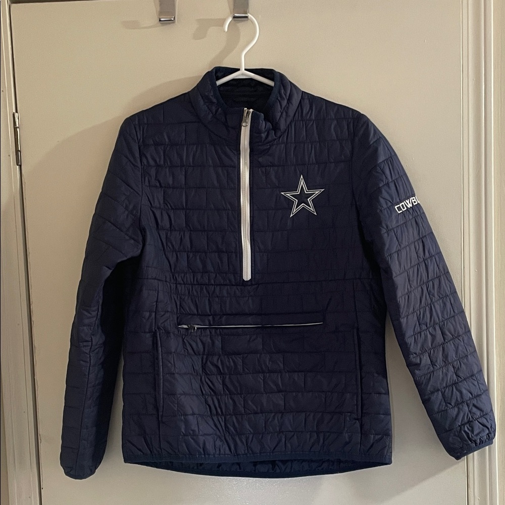 Cowboys quarter zip puffer